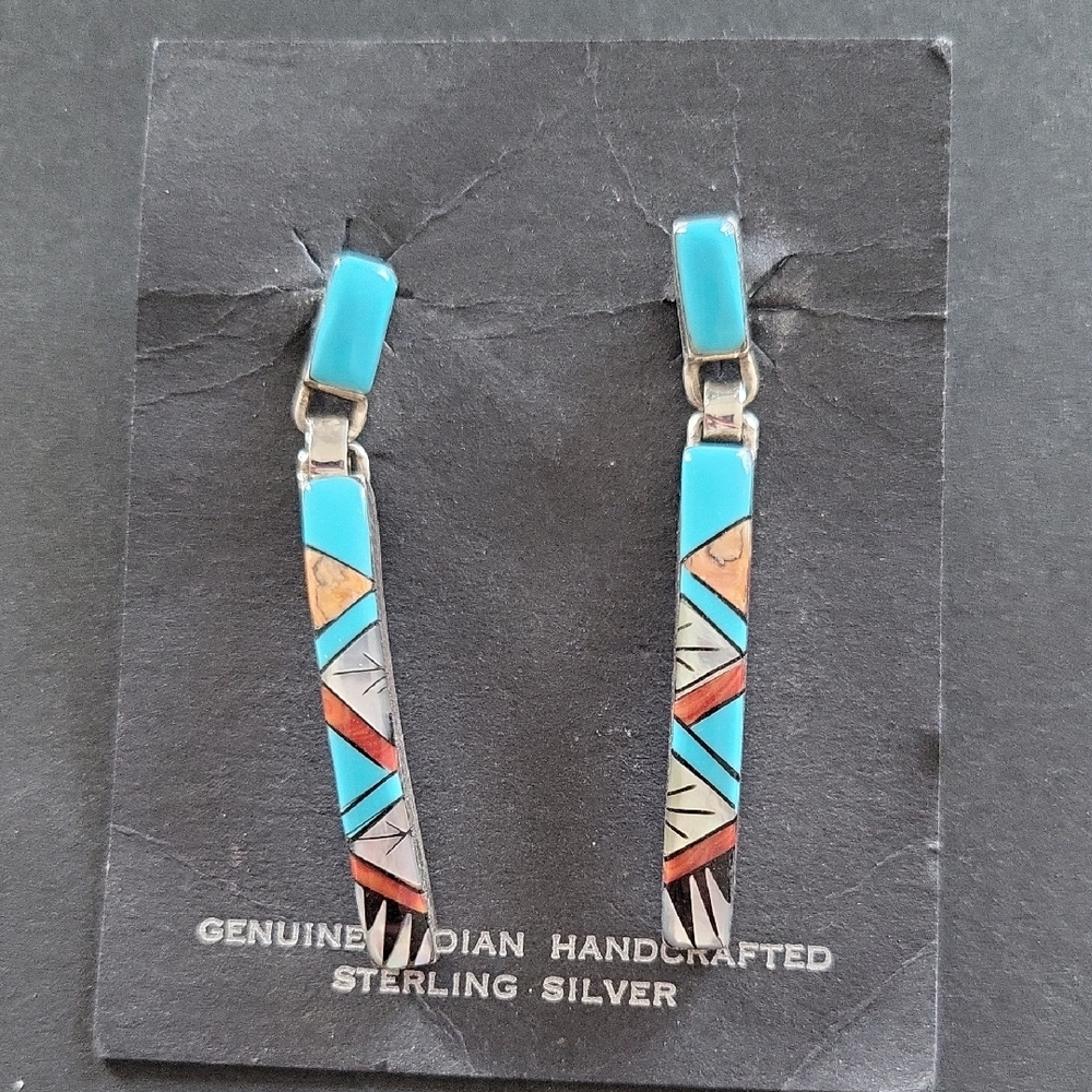 Handcrafted Sterling Silver Turquoise Earrings